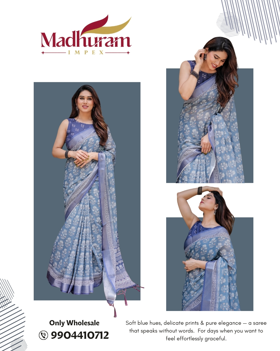 Floral Embroidered Saree