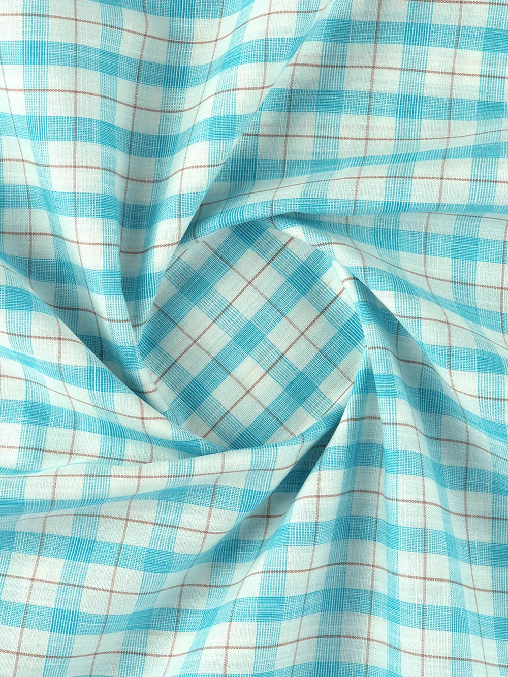 Sky Blue Checked Fabric